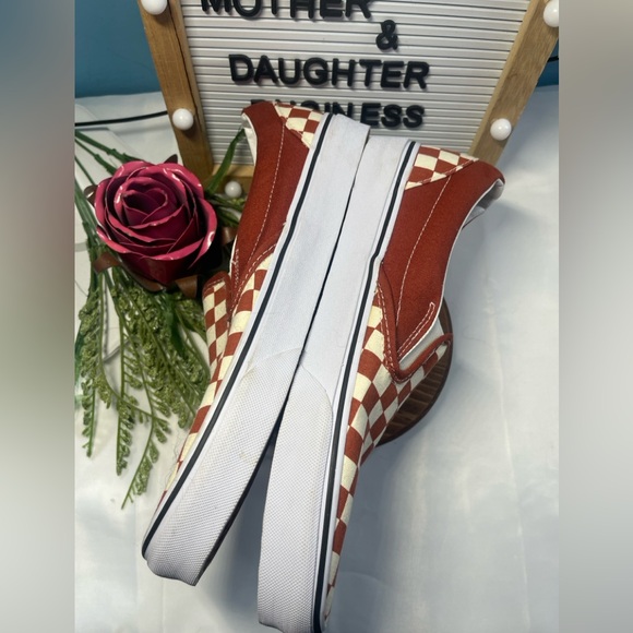 Vans Red Checkered Slip-On Shoes - Picture 2 of 4